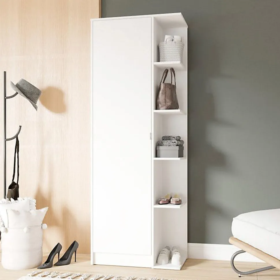 Meuble à chaussures Beaux Meubles Pas Chers BST18-06 Blanc 15 paires