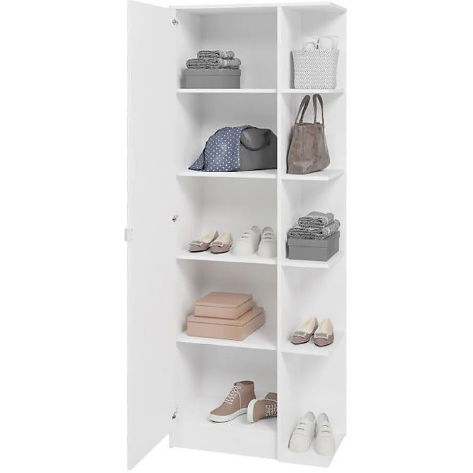 Meuble à chaussures Beaux Meubles Pas Chers BST18-06 Blanc 15 paires