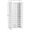 Meuble à chaussures Dbarbierat, Meuble à chaussures, Armoire d'entrée polyvalente, 91x33h196 cm, Blanc brillant et anthracite