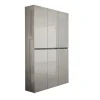 Meuble à chaussures Ddomingue, Meuble à chaussures, Armoire d'entrée polyvalente, Rangement pour chaussures, 122x34h200 cm, Gris