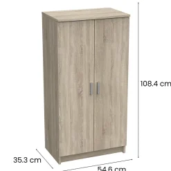 Meuble à chaussures Dpapett, Meuble chaussures peu encombrante, Armoire polyvalente avec 5 étagères, 55x36h108 cm, Chêne