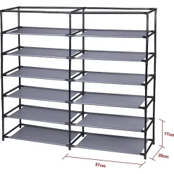 Meuble à chaussures en tissu VIOLA, 12 tablettes