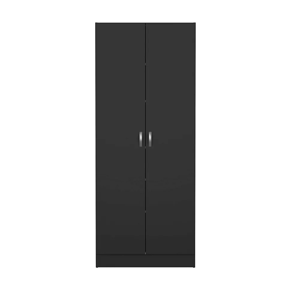 Meuble à chaussures Erinni, Meuble à chaussures, Armoire d'entrée polyvalente, Rangement pour chaussures, 69x35 h170 cm, Noir