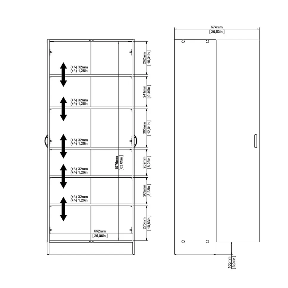 Meuble à chaussures Erinni, Meuble à chaussures, Armoire d'entrée polyvalente, Rangement pour chaussures, 69x35 h170 cm, Noir