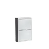Meuble à chaussures Ezequiel, Meuble à chaussures, Armoire d'entrée polyvalente, Rangement pour chaussures, 50x15h71 cm, Blanc