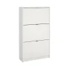 Meuble à chaussures Irina, Meuble à chaussures, Armoire d'entrée polyvalente, Rangement pour chaussures, 70x24 h124 cm, Blanc