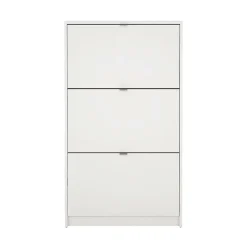 Meuble à chaussures Irina, Meuble à chaussures, Armoire d'entrée polyvalente, Rangement pour chaussures, 70x24 h124 cm, Blanc