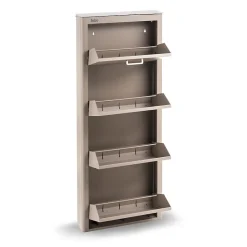 Meuble à chaussures KIBO 4 compartiments gain de place grande capacité jusqu'à 12 paires