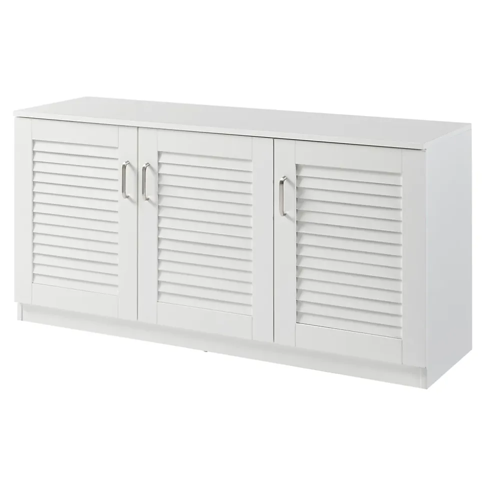 Meuble à chaussures Loeten 62 x 125 x 36 cm blanc en.casa
