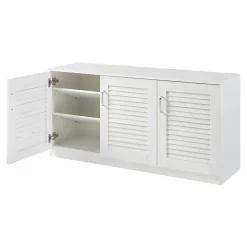 Meuble à chaussures Loeten 62 x 125 x 36 cm blanc en.casa