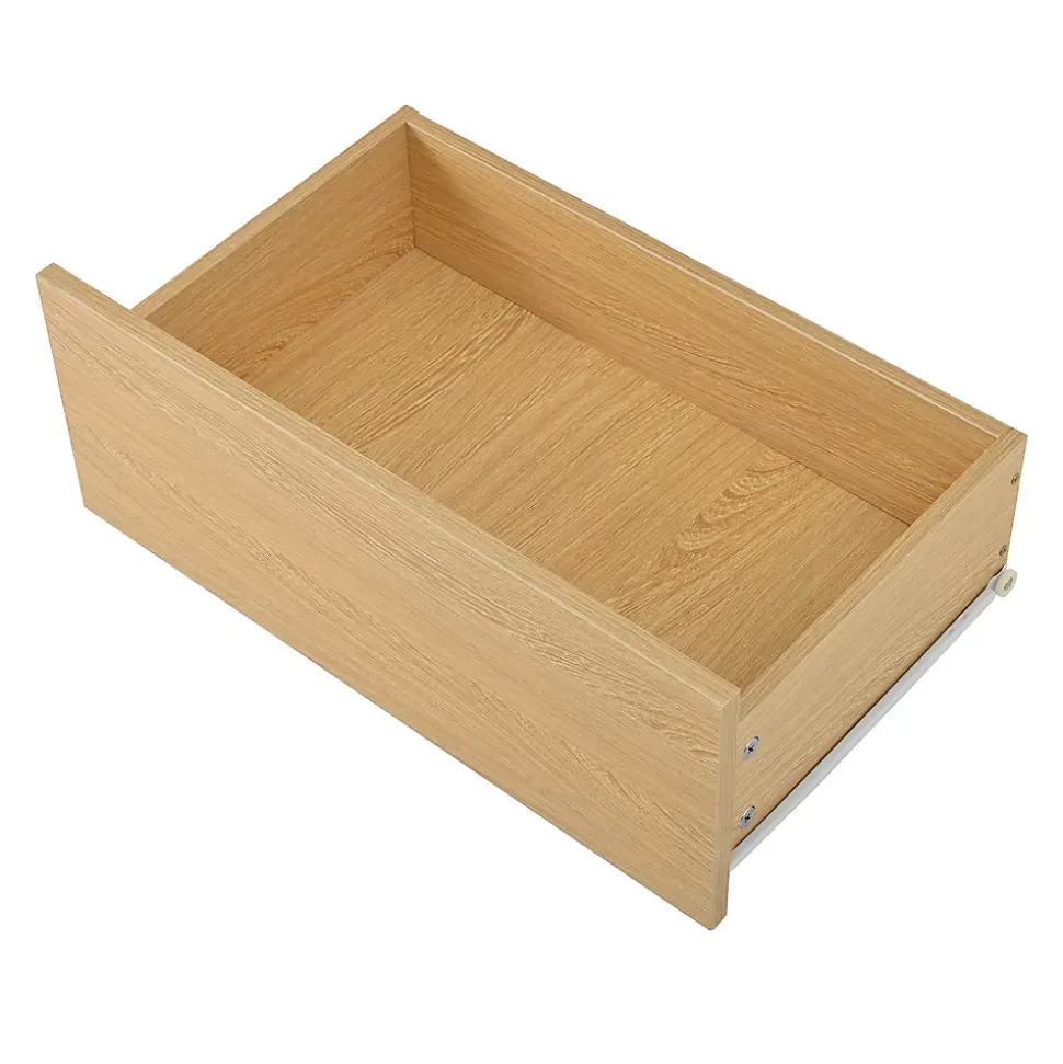 Meuble à Chaussures Mobile avec Étagères Réglables et Espaces Ouverts, MDF avec Roulettes - 110x35x86 cm, Naturel
