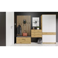 Meuble à chaussures style scandinave entrée - 100x35x49 - Banc avec rangement-PARMI