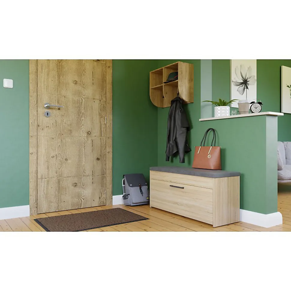 Meuble à chaussures style scandinave entrée - 100x35x49 - Banc avec rangement-PARMI