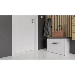 Meuble à chaussures style scandinave entrée - 60x35x49 - Banc avec rangement-PARMI