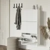 Meuble à chaussures suspendu blanc 50 cm VELDIO