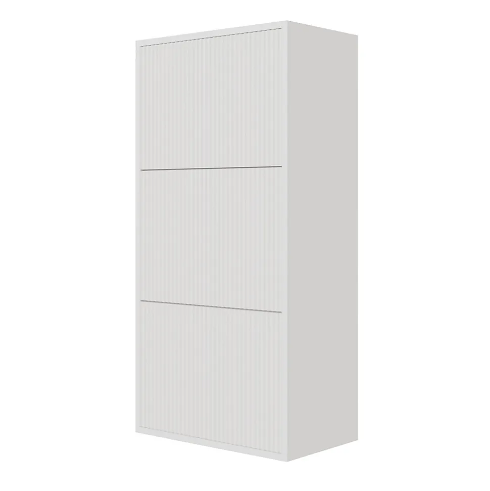 Meuble à chaussures suspendu blanc 50 cm VELDIO