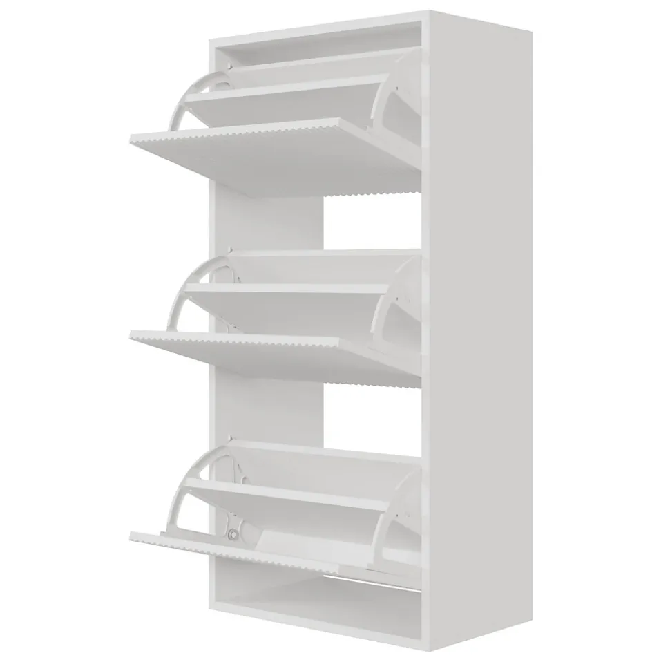 Meuble à chaussures suspendu blanc 50 cm VELDIO