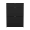 Meuble à chaussures Theophile, Meuble à chaussures, Armoire d'entrée polyvalente, Rangement pour chaussures, 70x24 h101 cm, Noir