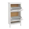 Meuble à chaussures Tisoy, Meuble à chaussures, Armoire d'entrée polyvalente, Rangement pour chaussures, 54x25 h103 cm, Blanc