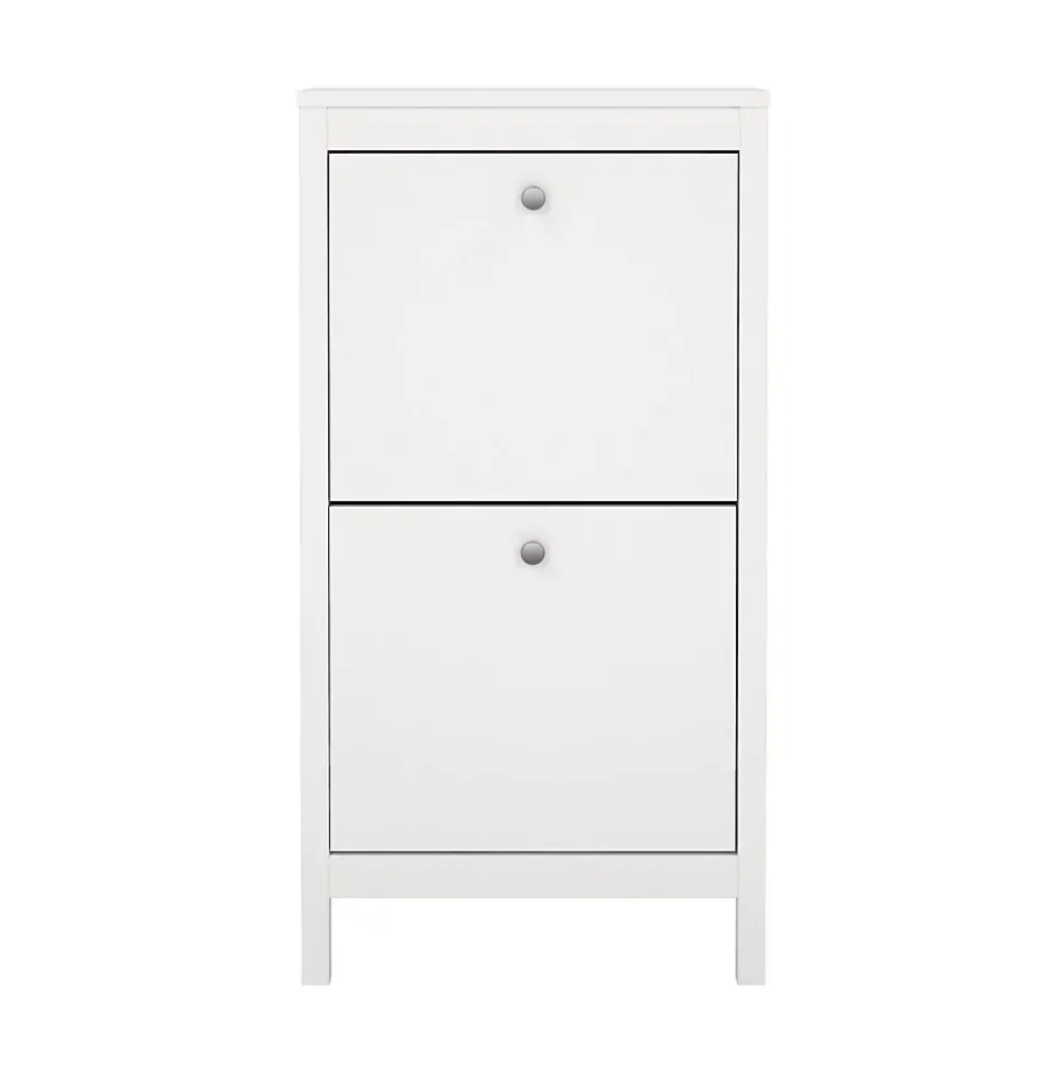 Meuble à chaussures Tisoy, Meuble à chaussures, Armoire d'entrée polyvalente, Rangement pour chaussures, 54x25 h103 cm, Blanc
