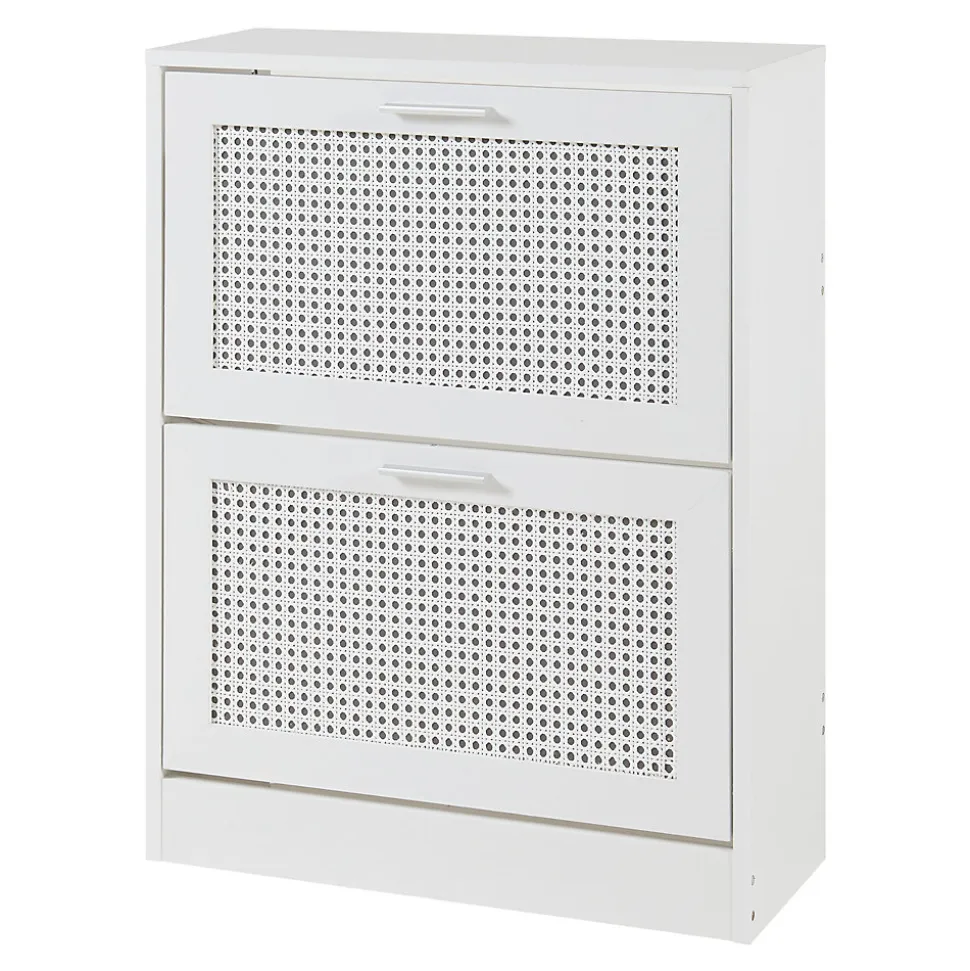 Meuble à chaussures Vesilahti 80 x 60 x 24 cm blanc en.casa