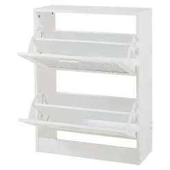 Meuble à chaussures Vesilahti 80 x 60 x 24 cm blanc en.casa