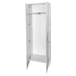 Meuble à chaussures Vinadio, Meuble à chaussures, Armoire d'entrée polyvalente, Rangement pour chaussures, 65x38h197 cm, Blanc