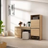 Meuble à chaussures 187x35x145cm commode buffet coiffeuse chêne
