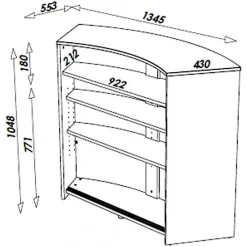 Meuble bar Beaux Meubles Pas Chers blanc 134,5 cm bois