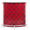 Meuble bar capitons rouges 107 cm blanc SNACK106BL922