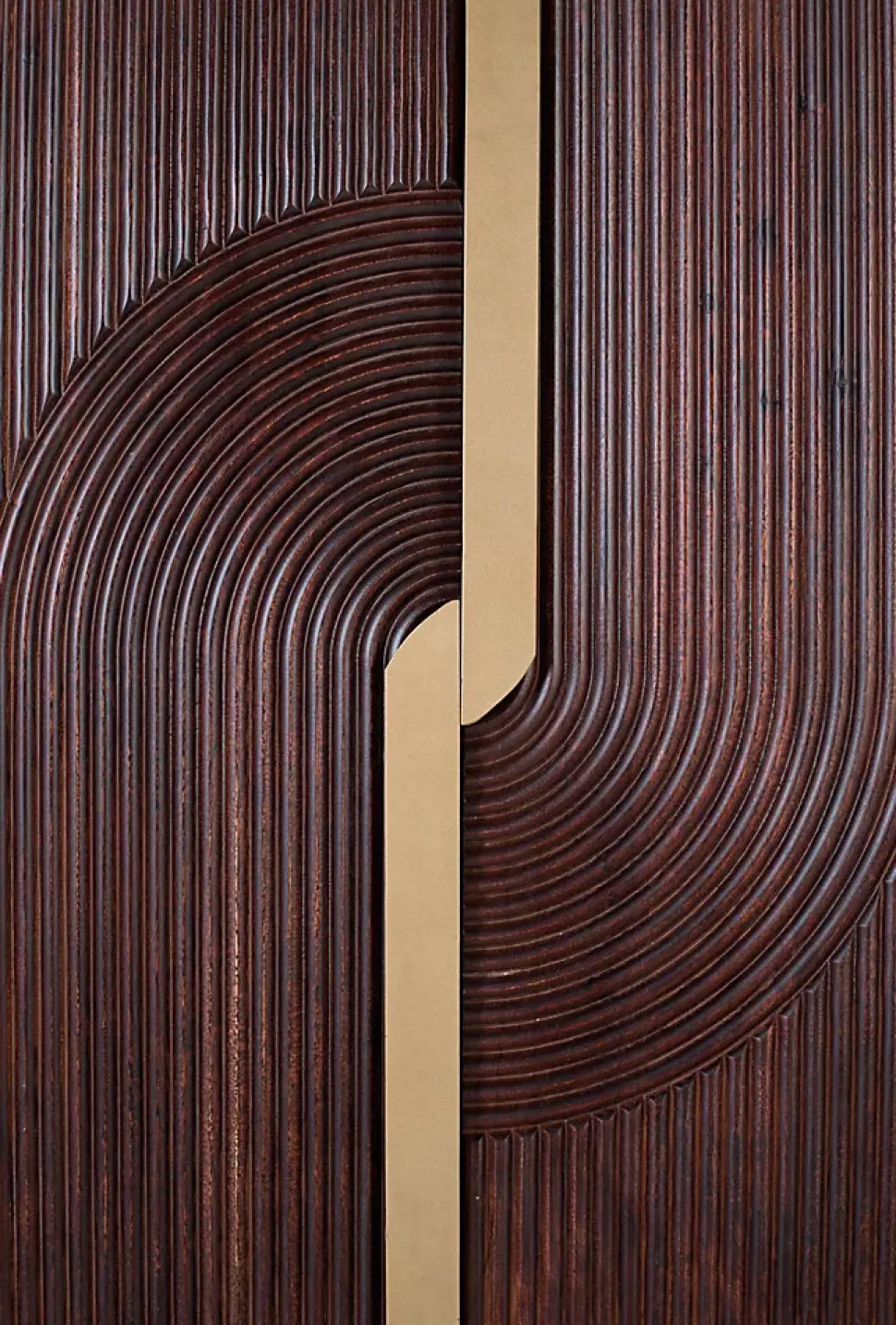 Meuble bar en bois manguier et métal