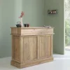Meuble bar en teck massif recyclé 120 cm