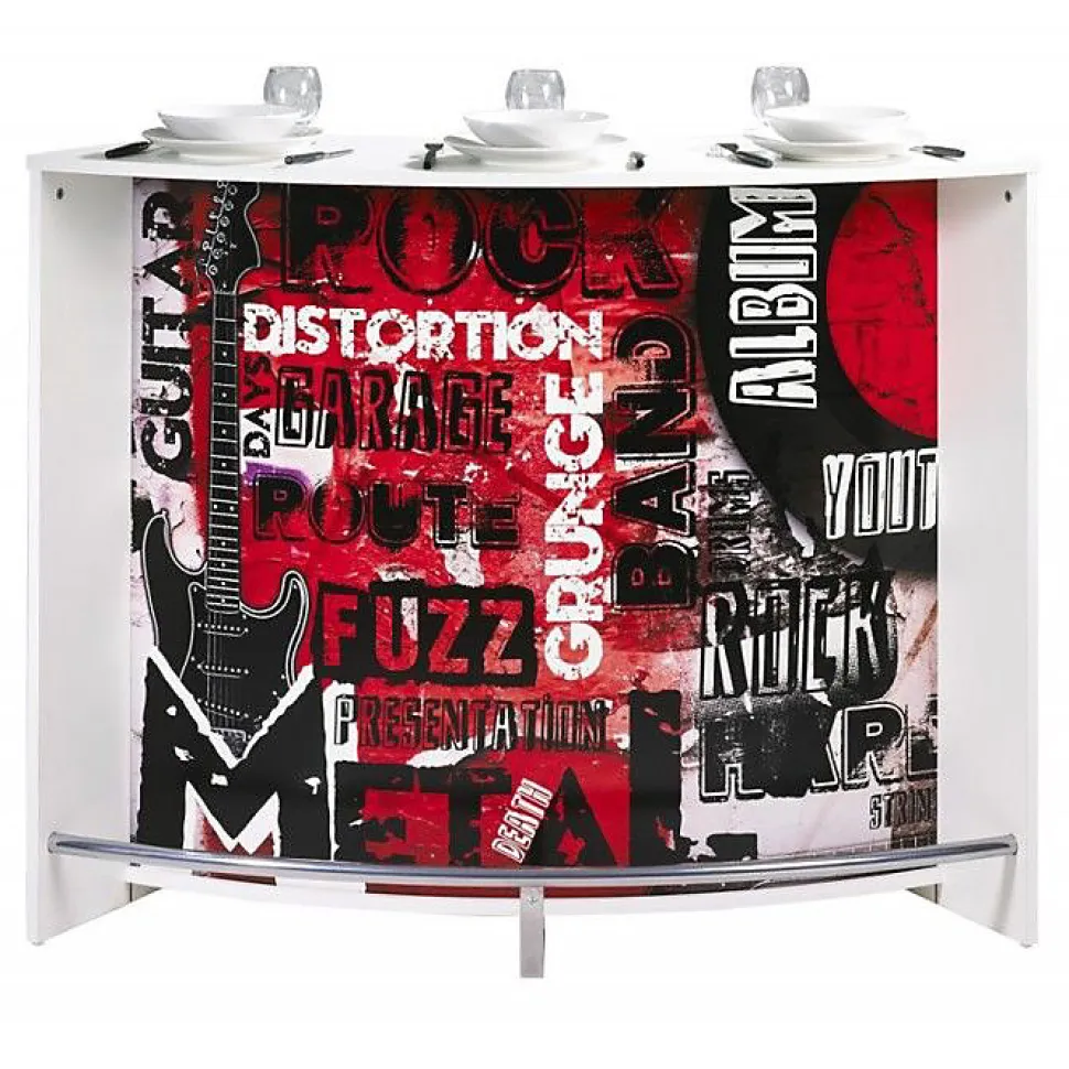 Meuble bar SIMMOB Rock 451 blanc L 134.5 P 55.3 H 104.8 cm