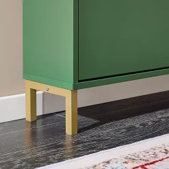 Meuble Chaussure,Armoire à Chaussures, Meuble de Rangement,Pieds en Fer,Vert,FSR100-SY,SoBuy