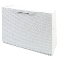 Meuble chaussures Darmitan, Meuble chaussures peu encombrante, Meuble à chaussures 1 porte, 51x17h40 cm, Blanc