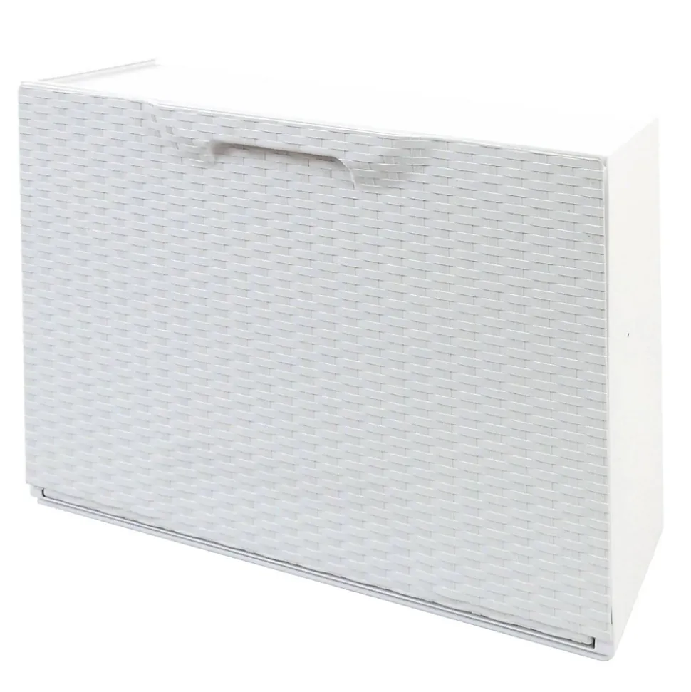 Meuble chaussures Darmitan, Meuble chaussures peu encombrante, Meuble à chaussures 1 porte, 51x17h40 cm, Blanc