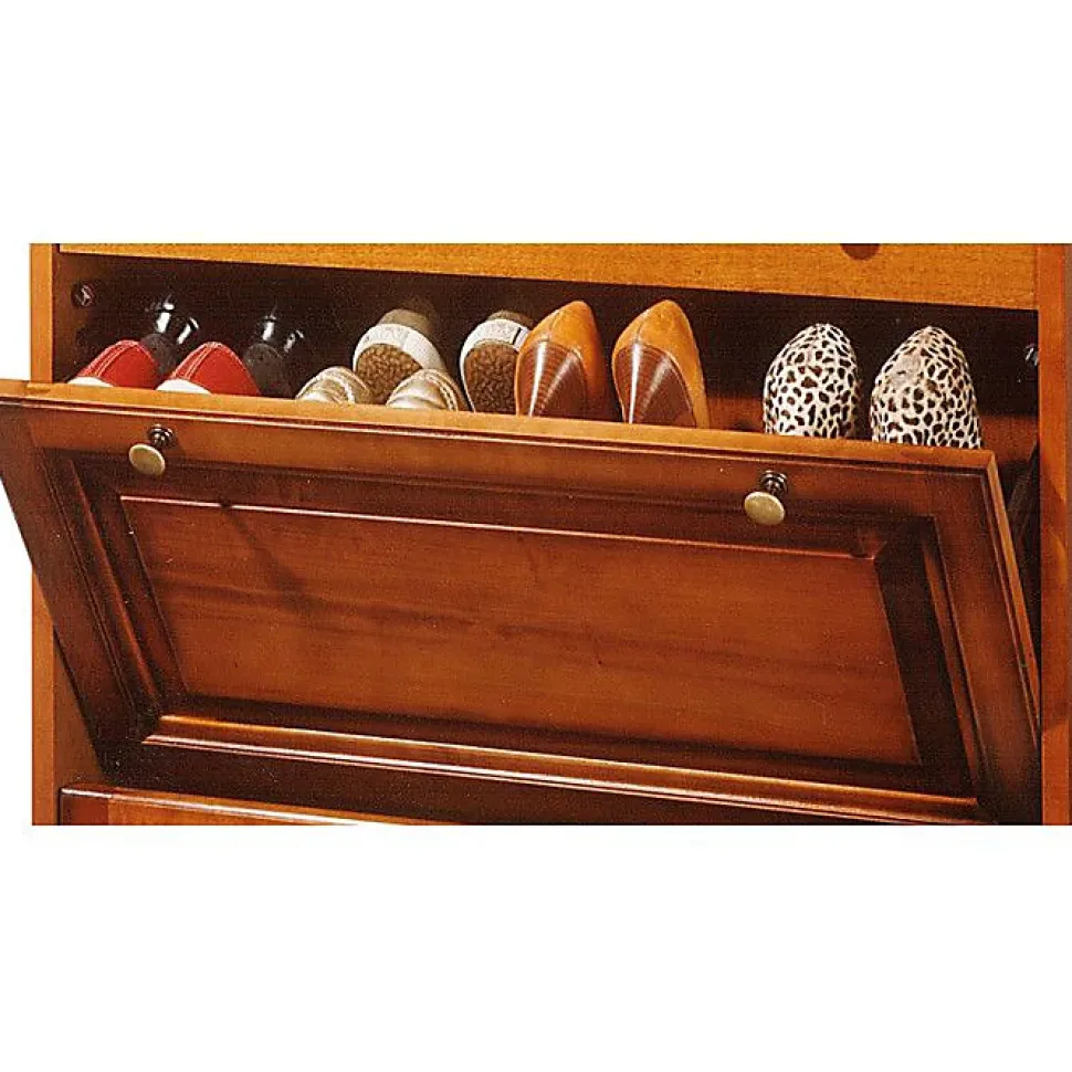 Meuble Chaussures Merisier Beaux Meubles Pas Chers 82x103x41 cm