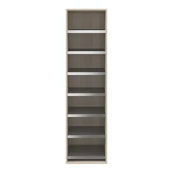 Meuble chaussures ouvert effet chêne 7 étagères GoodHome Atomia H. 187,5 x L. 50 x P. 35 cm