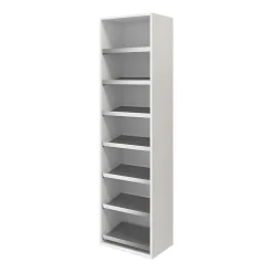 Meuble chaussures ouvert blanc 7 étagères GoodHome Atomia H. 187,5 x L. 50 x P. 35 cm