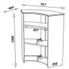 Meuble comptoir bar New York 500 SIMMOB blanc bois 96x45x105 cm