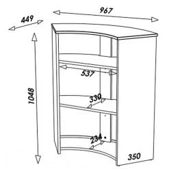 Meuble comptoir bar New York 500 SIMMOB blanc bois 96x45x105 cm