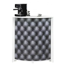Meuble comptoir bar SIMMOB 96 cm blanc Capitons 911