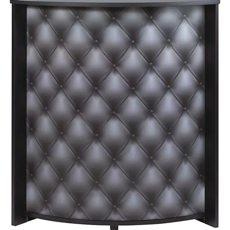 Meuble comptoir bar SIMMOB 96 cm noir Capitons 911