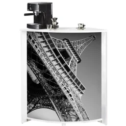 Meuble comptoir bar SIMMOB 96 cm blanc bois fabriqu en France