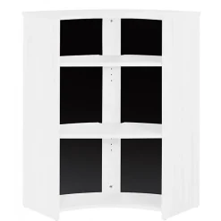 Meuble Comptoir SIMMOB VISIO097BLN Blanc MDF noir 96 cm
