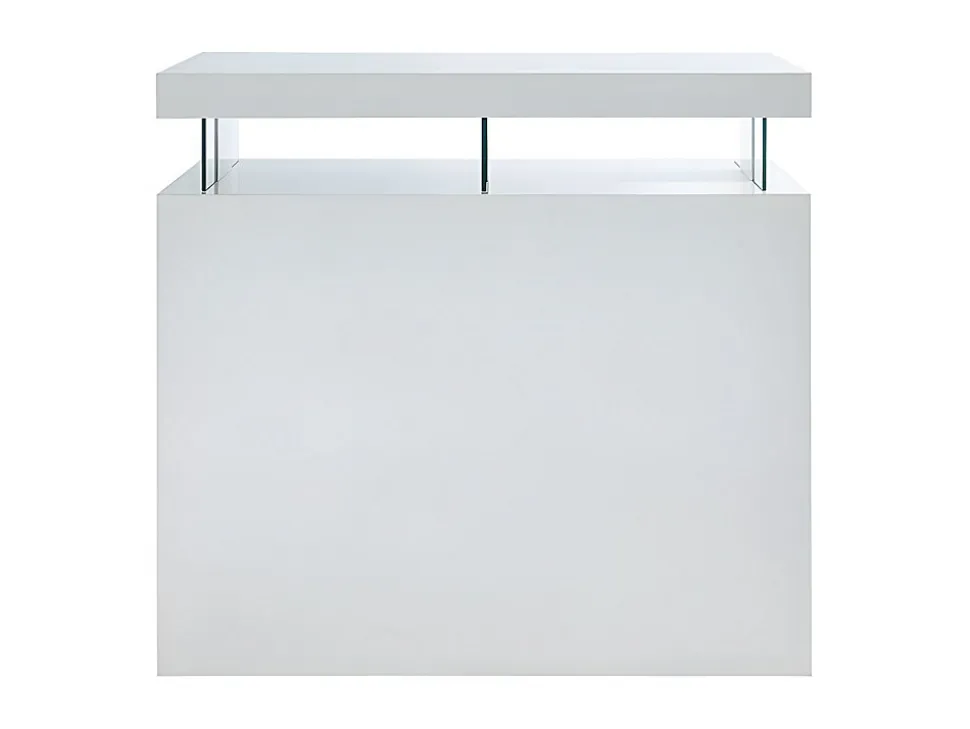 Meuble de bar avec LEDS en MDF blanc laqué - FABIO II