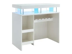 Meuble de bar avec LEDS en MDF blanc laqué - FABIO II