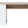 Meuble de bar avec rangements - Blanc et naturel - NIRAYA