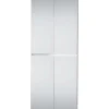 Meuble de chambre - Armoire avec 4 portes-miroirs en mélaminé blanc. L-H-P : 74-191-34 cm.