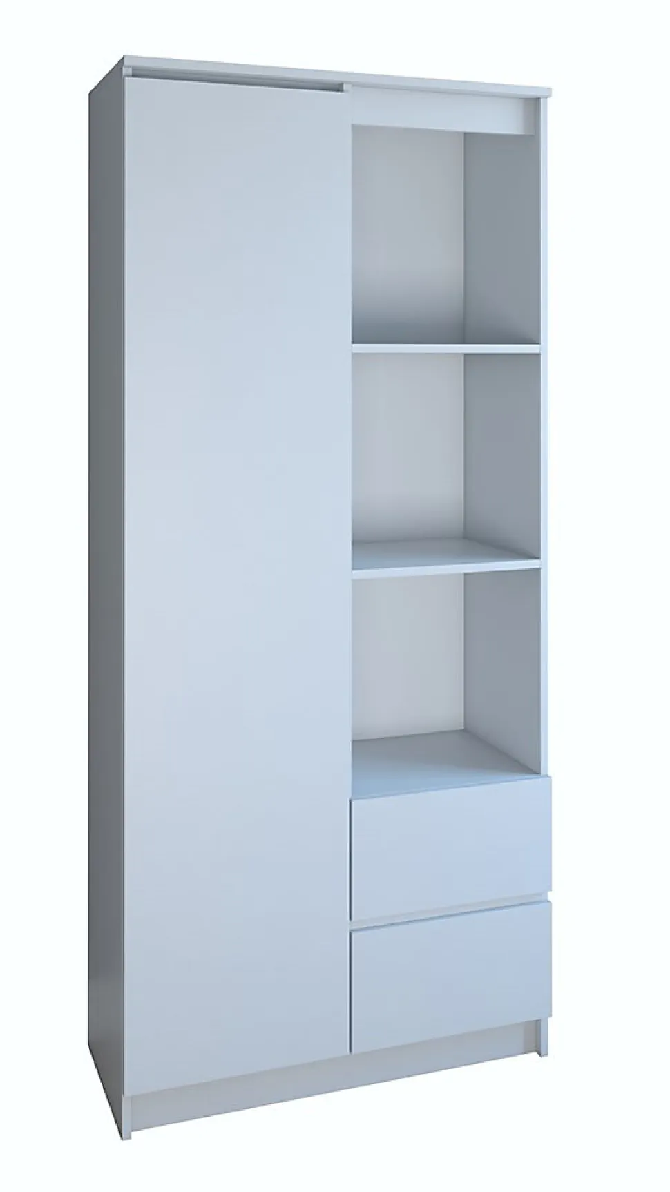 Meuble de rangement 7 casiers-2tiroirs bureau-salon-chambre 30x60x180 - Bibliotheque-LIVORNO